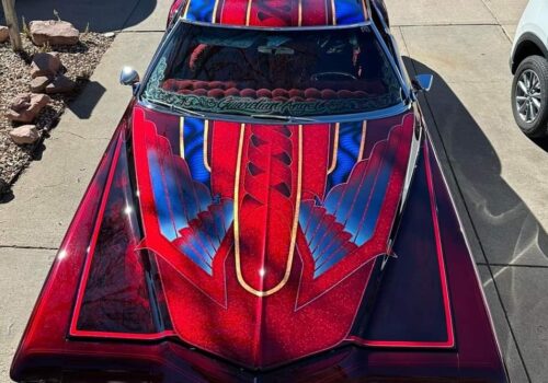lowrider with gold leaf custom culture -Chicano apparel-hot rod