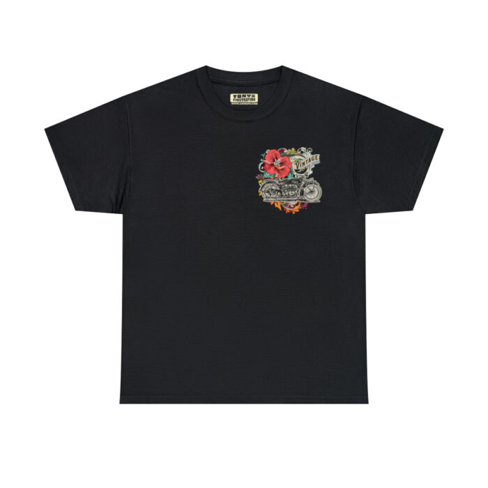 Vintage Motorcycle Logo -Unisex Heavy Cotton Tee men's womans gift - Image 2