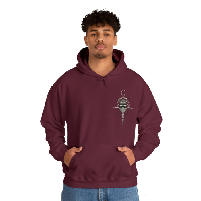 Scroll Skull- Unisex Heavy Blend Hooded Sweatshirt - Image 4