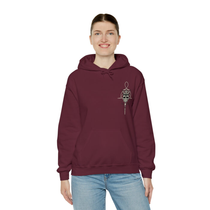 Scroll Skull- Unisex Heavy Blend Hooded Sweatshirt - Image 5