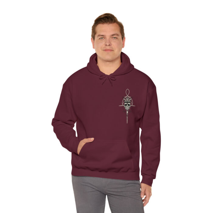 Scroll Skull- Unisex Heavy Blend Hooded Sweatshirt - Image 6