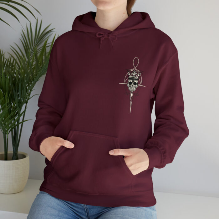 Scroll Skull- Unisex Heavy Blend Hooded Sweatshirt - Image 7