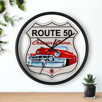 Route 50 Cadillac -Wall Clock gift