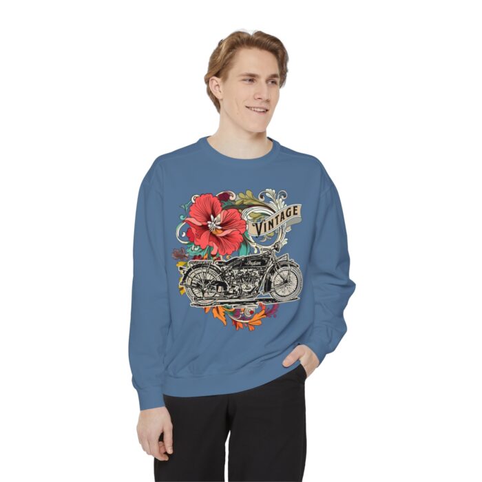 Vintage motorcycle -Unisex Garment-Dyed Sweatshirt Route 66 gift dad - Image 91