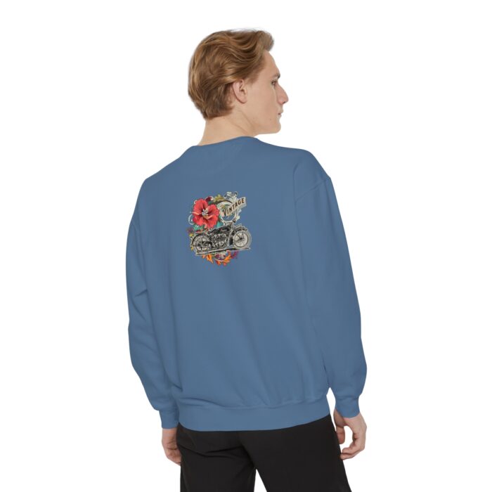 Vintage motorcycle -Unisex Garment-Dyed Sweatshirt Route 66 gift dad - Image 92