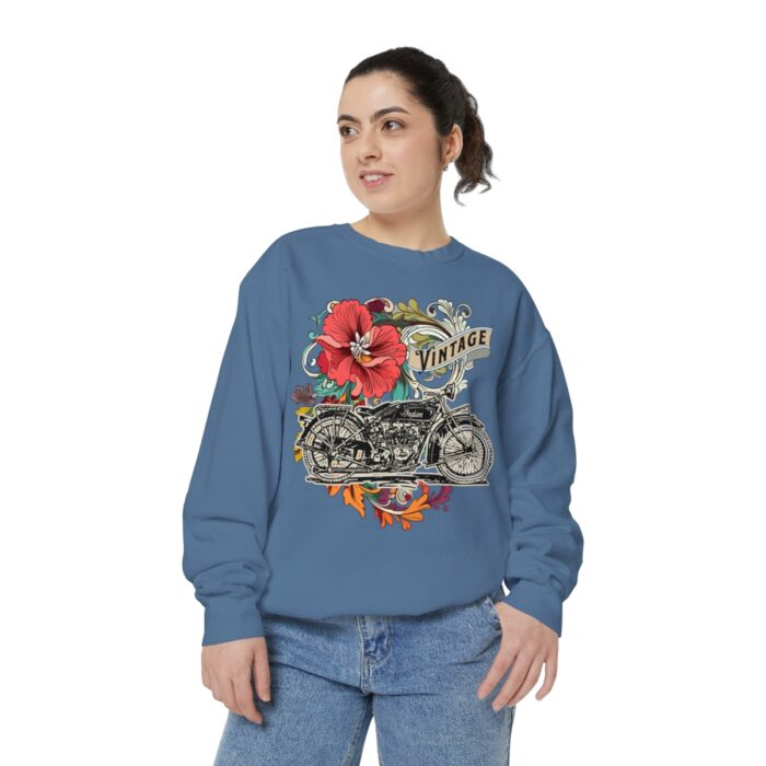 Vintage motorcycle -Unisex Garment-Dyed Sweatshirt Route 66 gift dad - Image 93