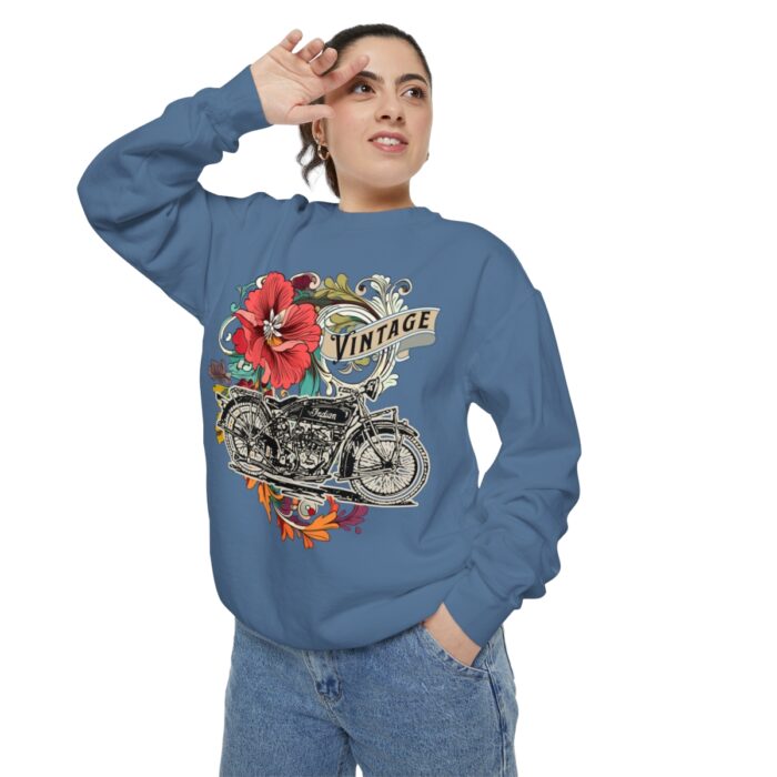 Vintage motorcycle -Unisex Garment-Dyed Sweatshirt Route 66 gift dad - Image 96