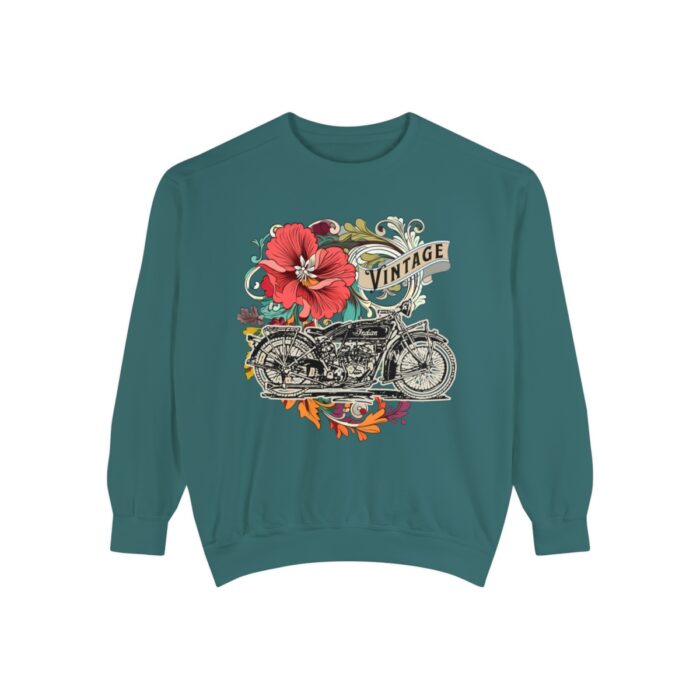Vintage motorcycle -Unisex Garment-Dyed Sweatshirt Route 66 gift dad - Image 49