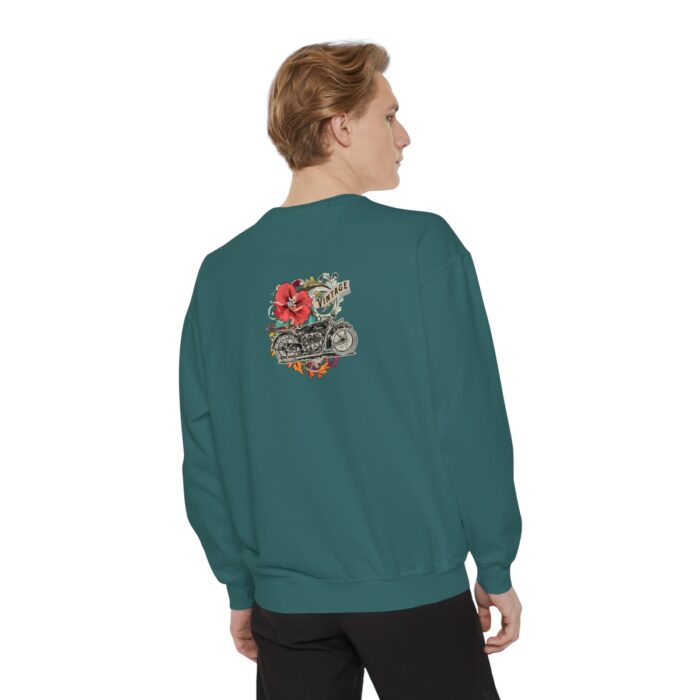 Vintage motorcycle -Unisex Garment-Dyed Sweatshirt Route 66 gift dad - Image 52
