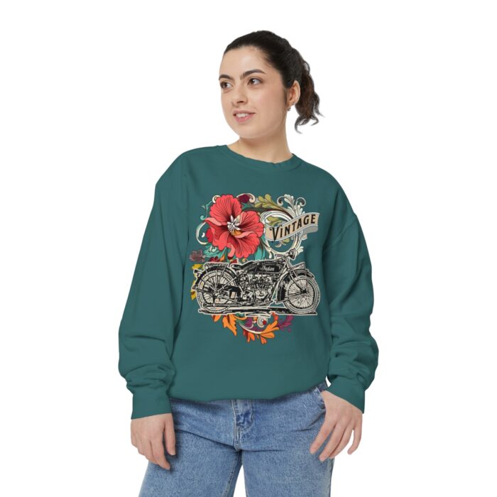 Vintage motorcycle -Unisex Garment-Dyed Sweatshirt Route 66 gift dad - Image 53