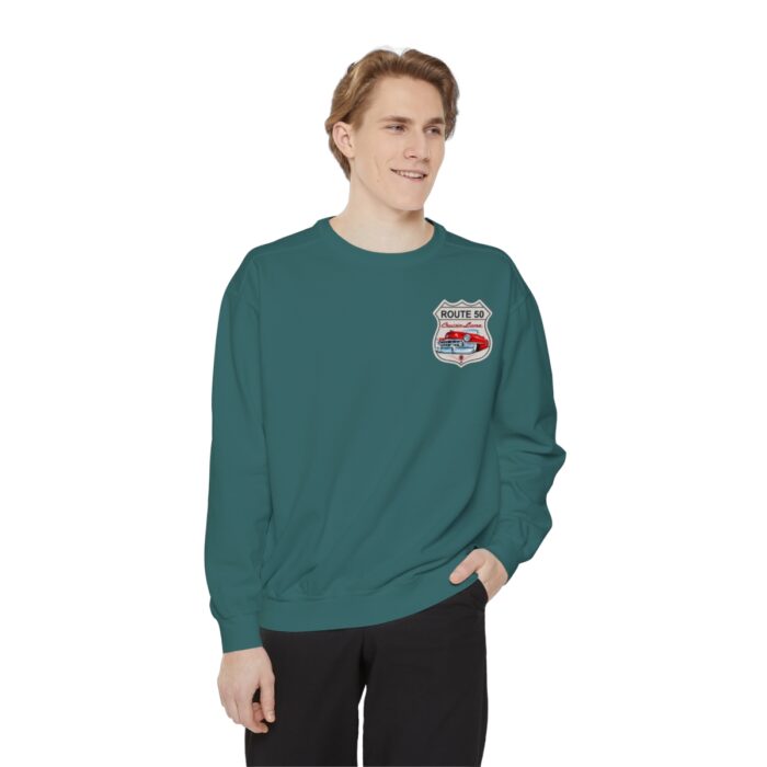 Route 50 Cadi-Unisex Garment-Dyed Sweatshirt Route 66 - Image 51