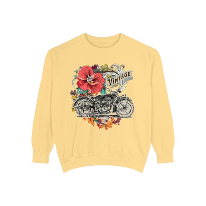 Vintage motorcycle -Unisex Garment-Dyed Sweatshirt Route 66 gift dad - Image 17