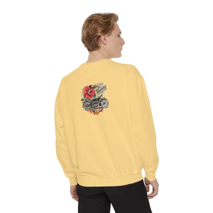 Vintage motorcycle -Unisex Garment-Dyed Sweatshirt Route 66 gift dad - Image 20