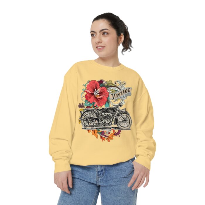 Vintage motorcycle -Unisex Garment-Dyed Sweatshirt Route 66 gift dad - Image 21