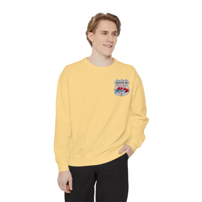 Route 50 Cadi-Unisex Garment-Dyed Sweatshirt Route 66 - Image 19