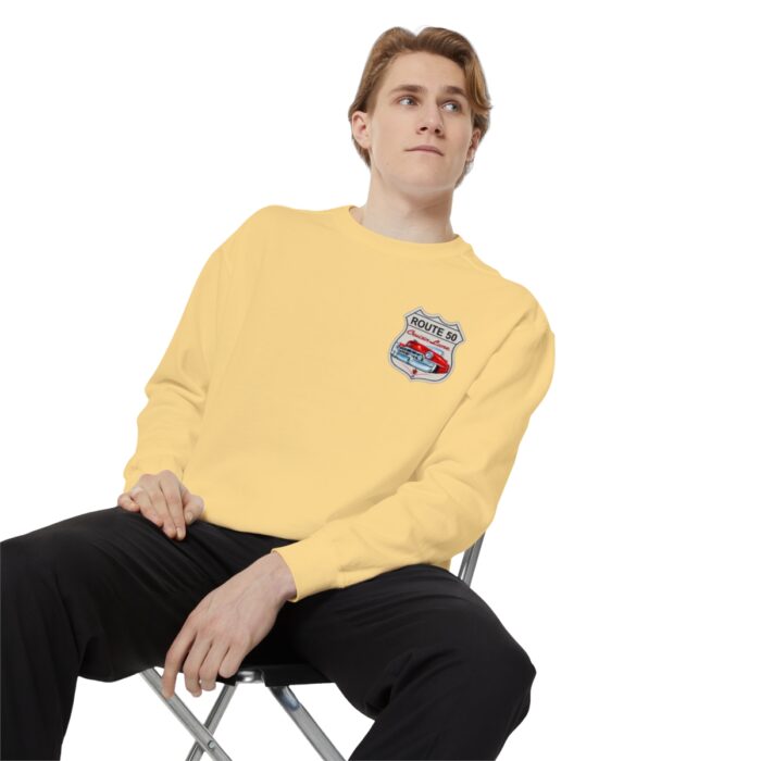 Route 50 Cadi-Unisex Garment-Dyed Sweatshirt Route 66 - Image 23