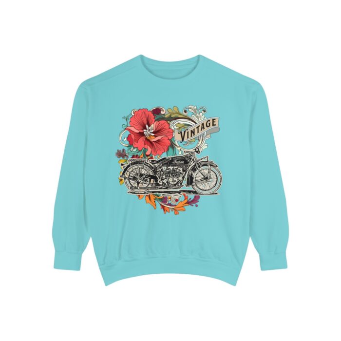 Vintage motorcycle -Unisex Garment-Dyed Sweatshirt Route 66 gift dad - Image 33
