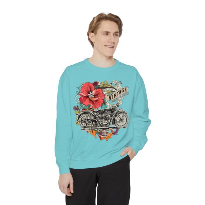 Vintage motorcycle -Unisex Garment-Dyed Sweatshirt Route 66 gift dad - Image 35