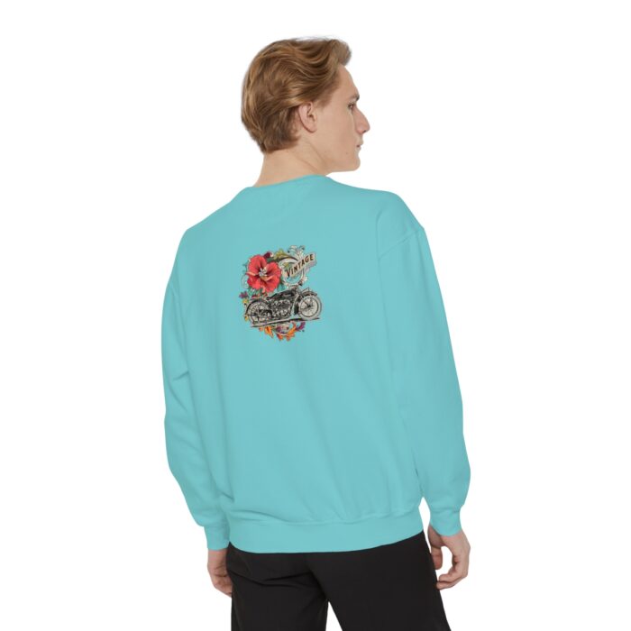 Vintage motorcycle -Unisex Garment-Dyed Sweatshirt Route 66 gift dad - Image 36