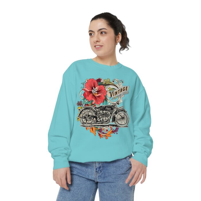 Vintage motorcycle -Unisex Garment-Dyed Sweatshirt Route 66 gift dad - Image 37