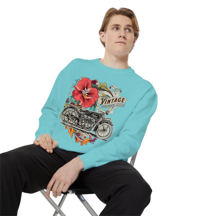 Vintage motorcycle -Unisex Garment-Dyed Sweatshirt Route 66 gift dad - Image 39