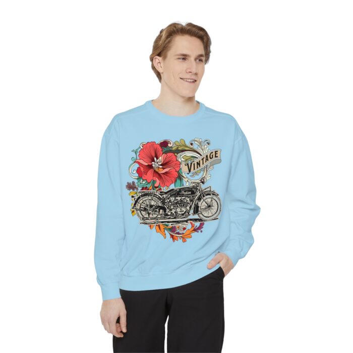Vintage motorcycle -Unisex Garment-Dyed Sweatshirt Route 66 gift dad - Image 75