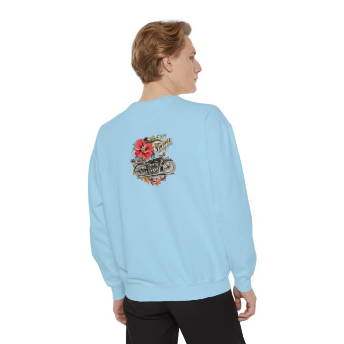 Vintage motorcycle -Unisex Garment-Dyed Sweatshirt Route 66 gift dad - Image 76
