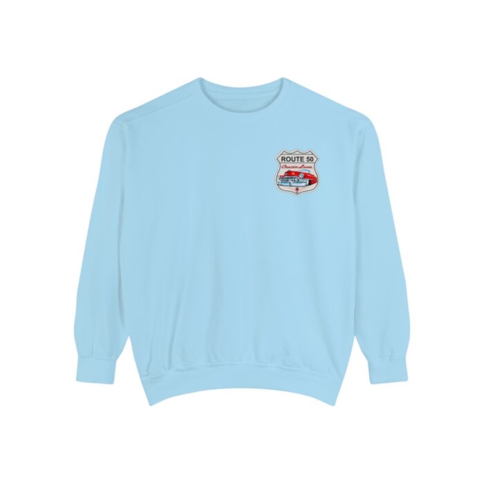 Route 50 Cadi-Unisex Garment-Dyed Sweatshirt Route 66 - Image 73