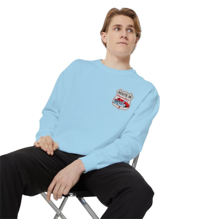 Route 50 Cadi-Unisex Garment-Dyed Sweatshirt Route 66 - Image 79