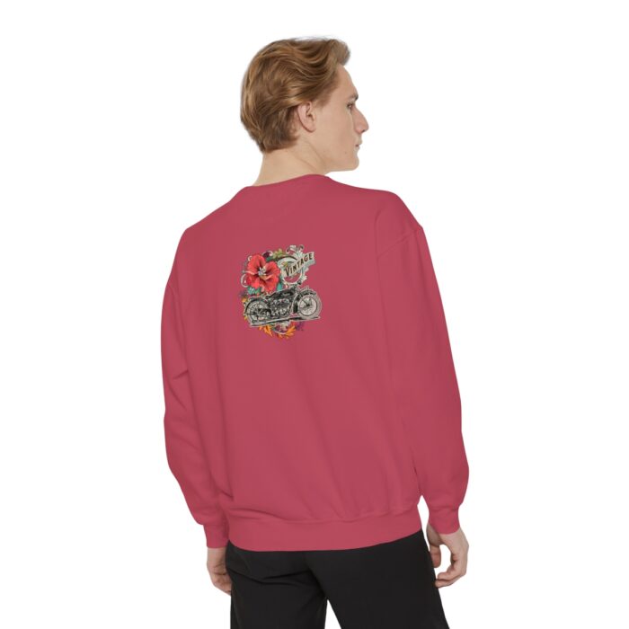 Vintage motorcycle -Unisex Garment-Dyed Sweatshirt Route 66 gift dad - Image 140