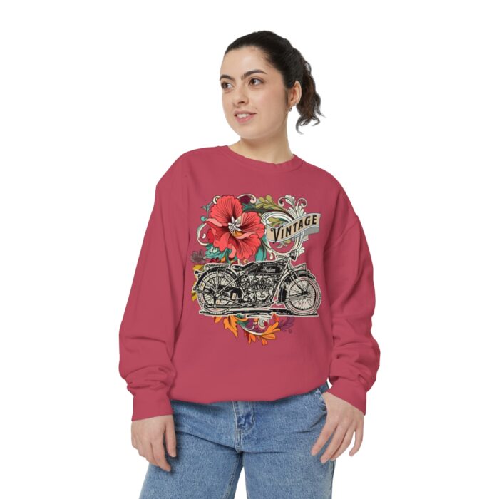 Vintage motorcycle -Unisex Garment-Dyed Sweatshirt Route 66 gift dad - Image 141