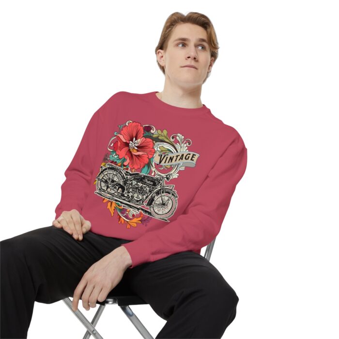 Vintage motorcycle -Unisex Garment-Dyed Sweatshirt Route 66 gift dad - Image 143
