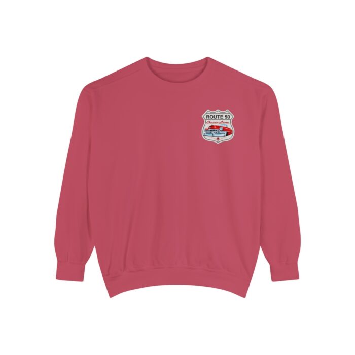 Route 50 Cadi-Unisex Garment-Dyed Sweatshirt Route 66 - Image 137