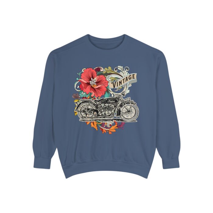 Vintage motorcycle -Unisex Garment-Dyed Sweatshirt Route 66 gift dad - Image 97