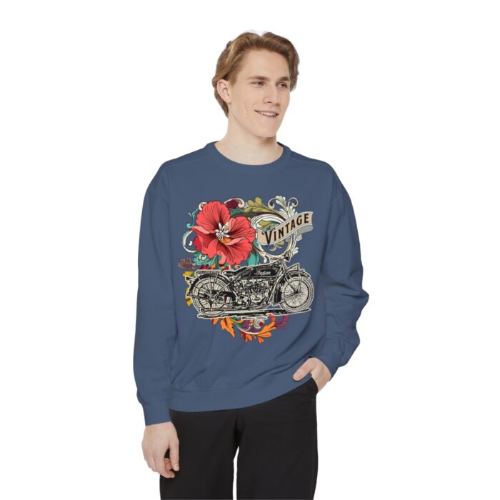 Vintage motorcycle -Unisex Garment-Dyed Sweatshirt Route 66 gift dad - Image 99