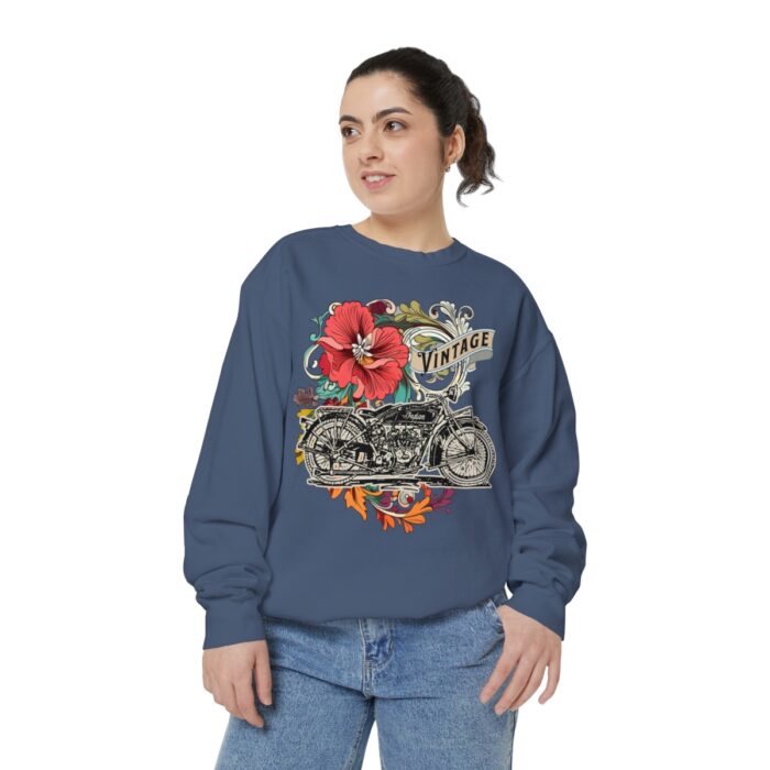 Vintage motorcycle -Unisex Garment-Dyed Sweatshirt Route 66 gift dad - Image 101