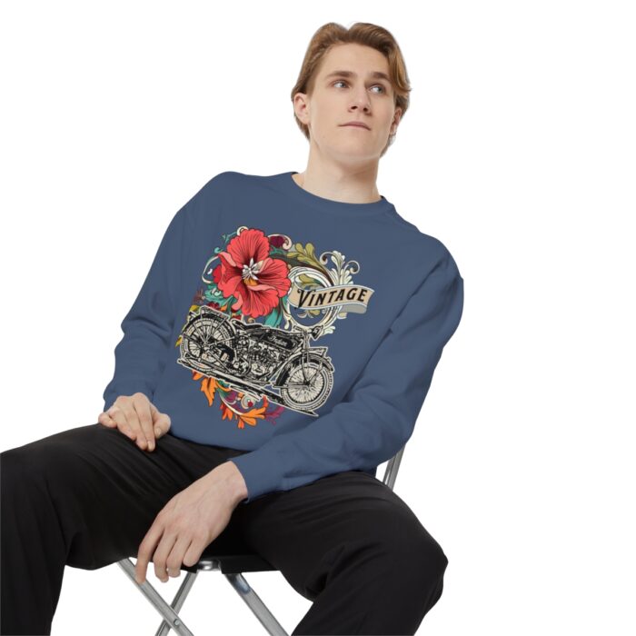 Vintage motorcycle -Unisex Garment-Dyed Sweatshirt Route 66 gift dad - Image 103