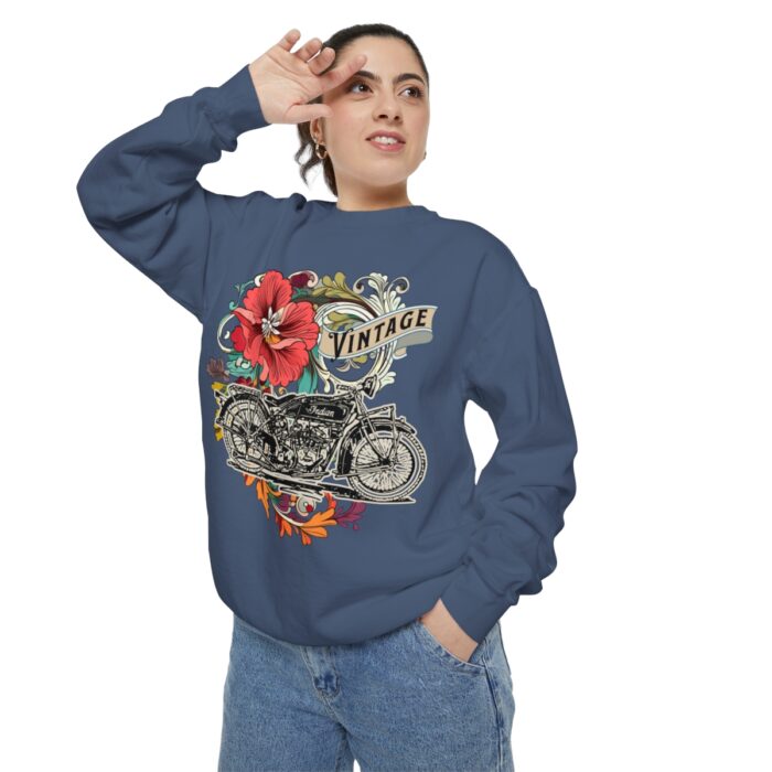 Vintage motorcycle -Unisex Garment-Dyed Sweatshirt Route 66 gift dad - Image 104