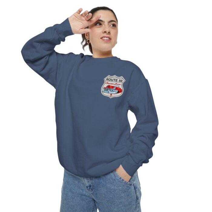 Route 50 Cadi-Unisex Garment-Dyed Sweatshirt Route 66 - Image 104