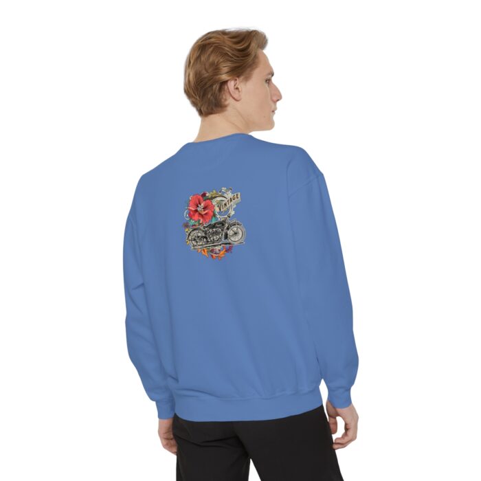 Vintage motorcycle -Unisex Garment-Dyed Sweatshirt Route 66 gift dad - Image 84