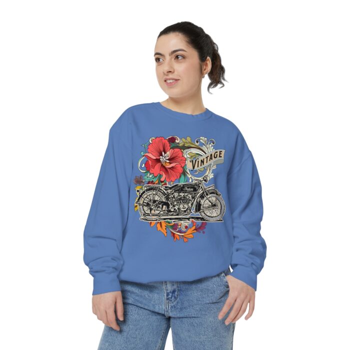 Vintage motorcycle -Unisex Garment-Dyed Sweatshirt Route 66 gift dad - Image 85