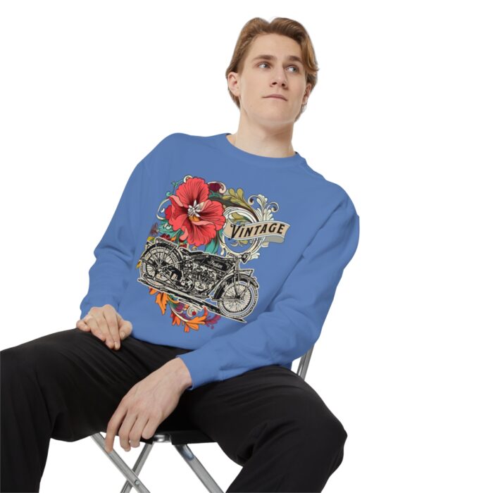 Vintage motorcycle -Unisex Garment-Dyed Sweatshirt Route 66 gift dad - Image 87