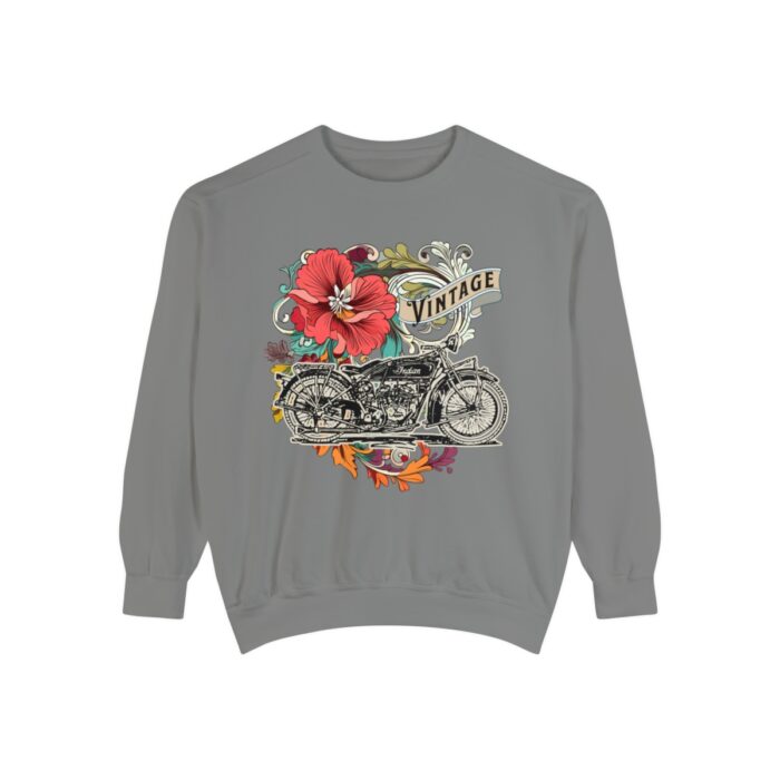 Vintage motorcycle -Unisex Garment-Dyed Sweatshirt Route 66 gift dad - Image 25