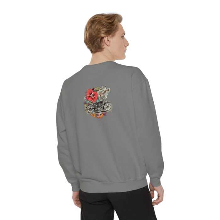 Vintage motorcycle -Unisex Garment-Dyed Sweatshirt Route 66 gift dad - Image 28