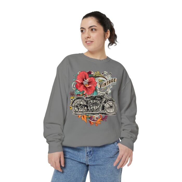 Vintage motorcycle -Unisex Garment-Dyed Sweatshirt Route 66 gift dad - Image 29