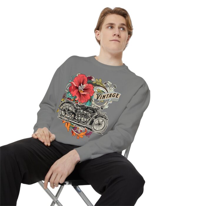 Vintage motorcycle -Unisex Garment-Dyed Sweatshirt Route 66 gift dad - Image 31