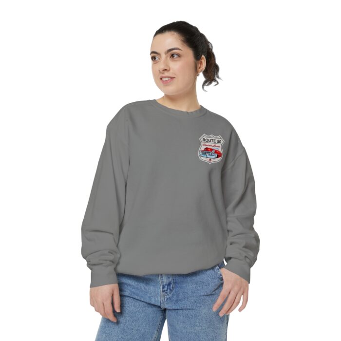 Route 50 Cadi-Unisex Garment-Dyed Sweatshirt Route 66 - Image 29