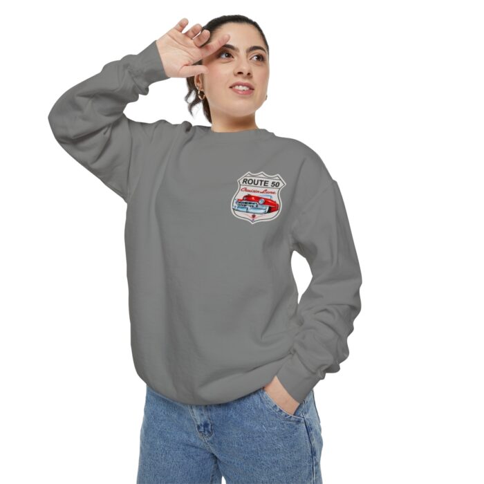 Route 50 Cadi-Unisex Garment-Dyed Sweatshirt Route 66 - Image 32