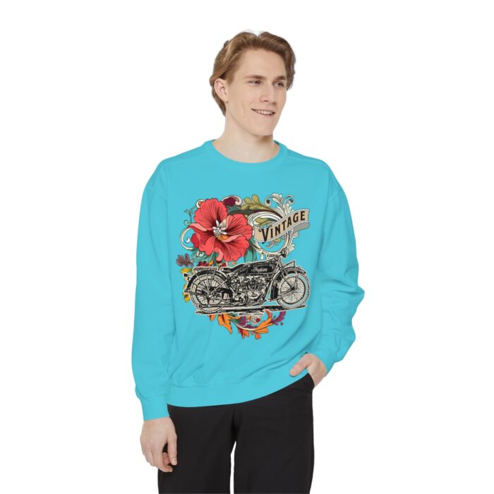Vintage motorcycle -Unisex Garment-Dyed Sweatshirt Route 66 gift dad - Image 67