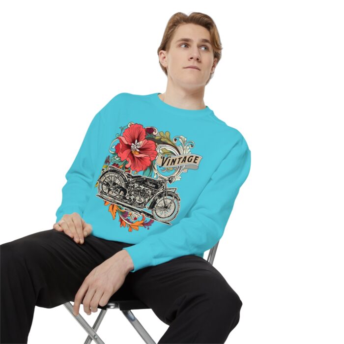 Vintage motorcycle -Unisex Garment-Dyed Sweatshirt Route 66 gift dad - Image 71